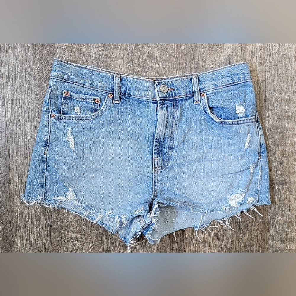 BDG Urban Outfitters Lola Micro Jean Shorts Women's 30 Light Wash High Rise Stre